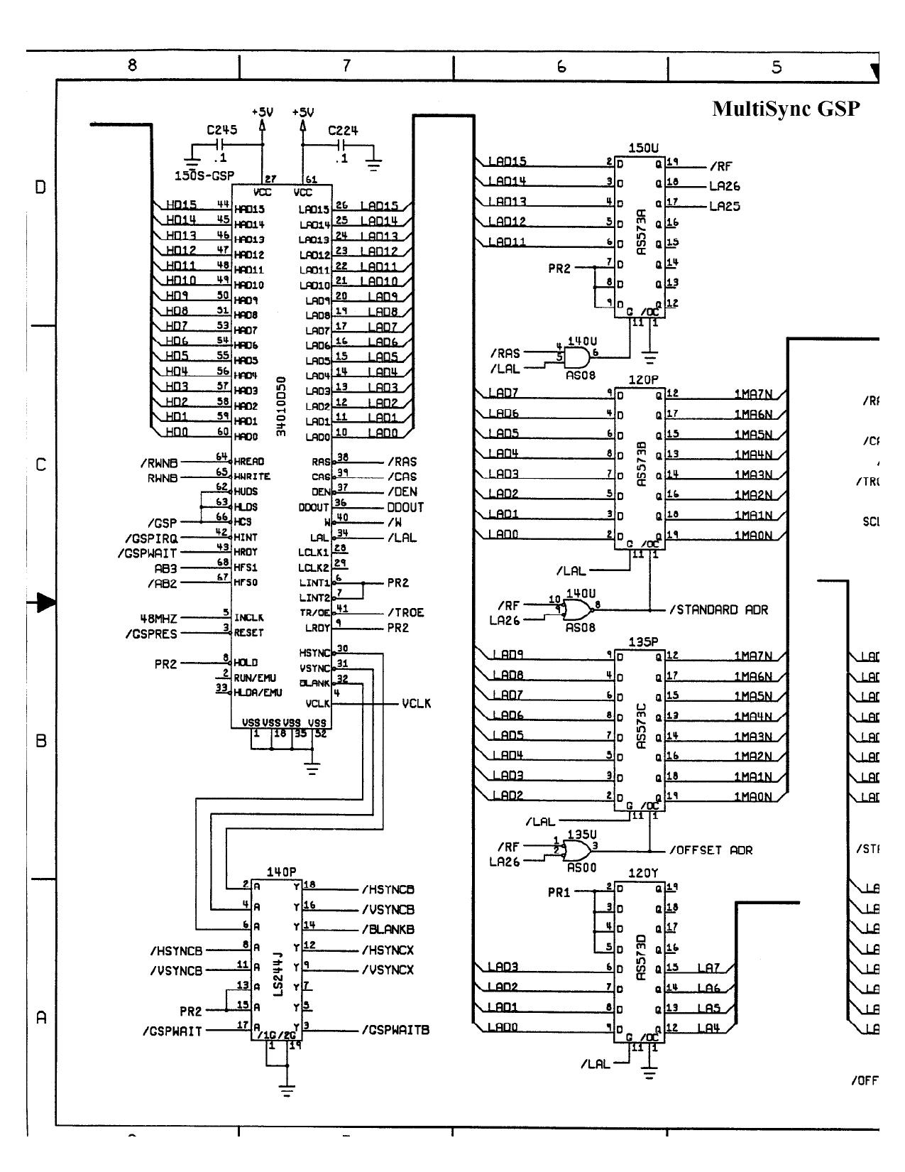 Atari - Schematics Multisync PCB