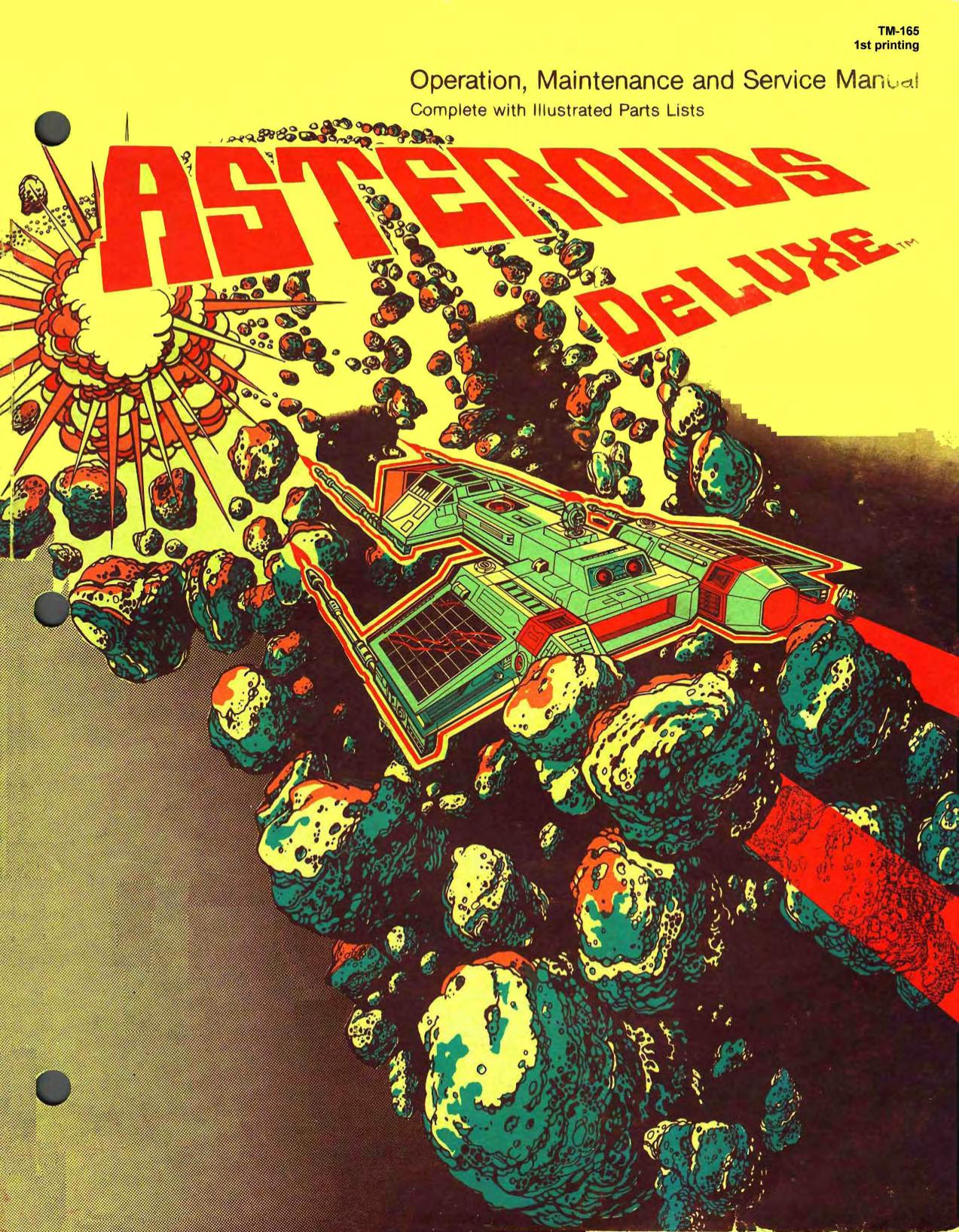 Asteroids Deluxe TM-165 1st Printing