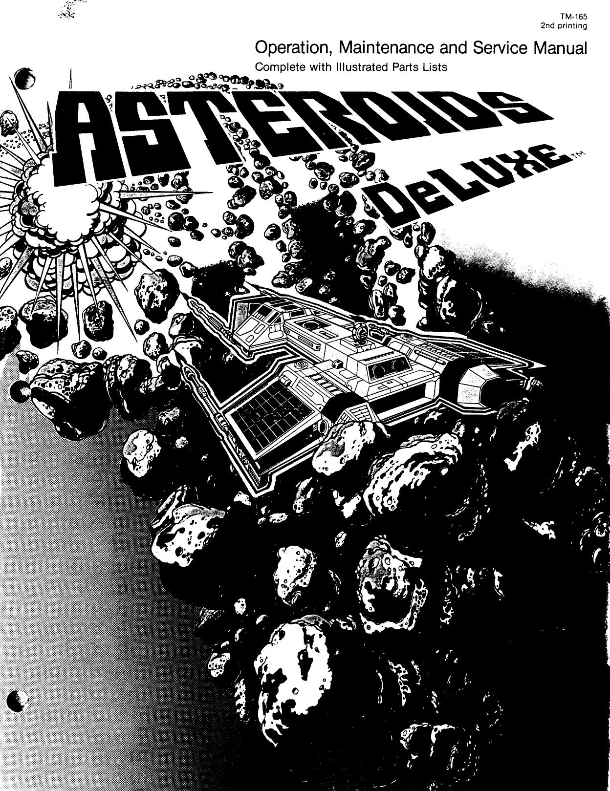 Asteroids Deluxe (TM-165 2nd Printing) (Op-Maint-Serv-Parts) (U)
