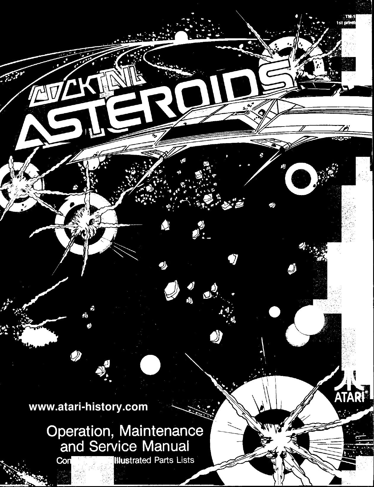 Asteroids Cocktail TM-150 1st Printing