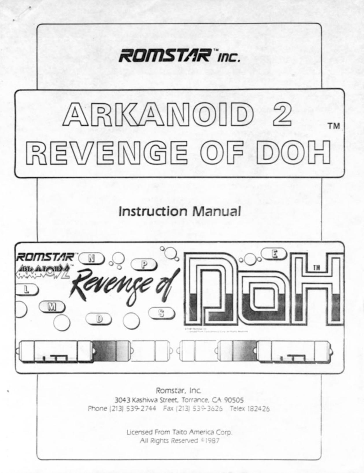 Arkanoid 2 Revenge of DOH