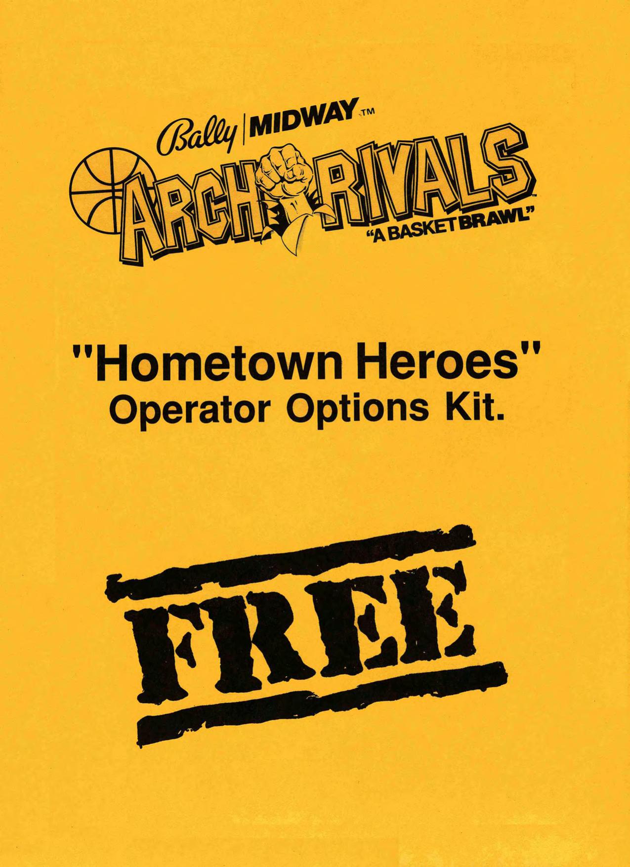 Arch Rivals Hometown Hero Options Kit