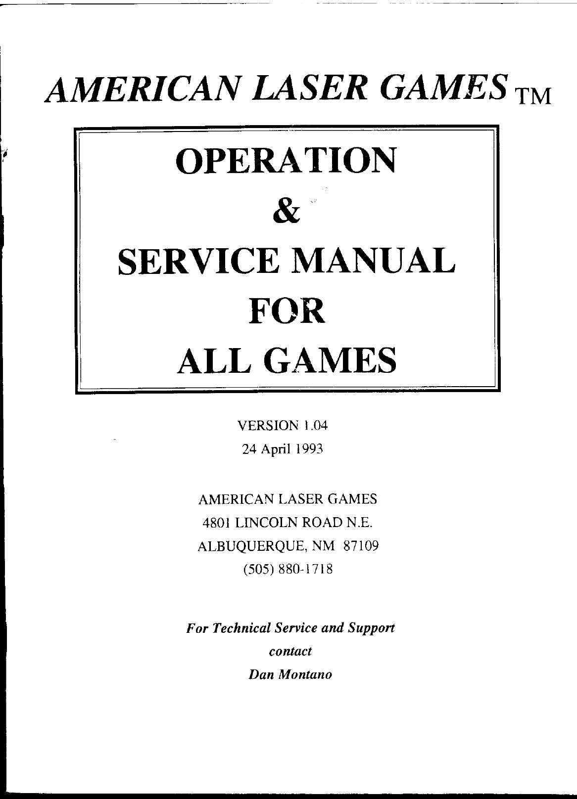 American Laser Games [Op & Service] (EN)