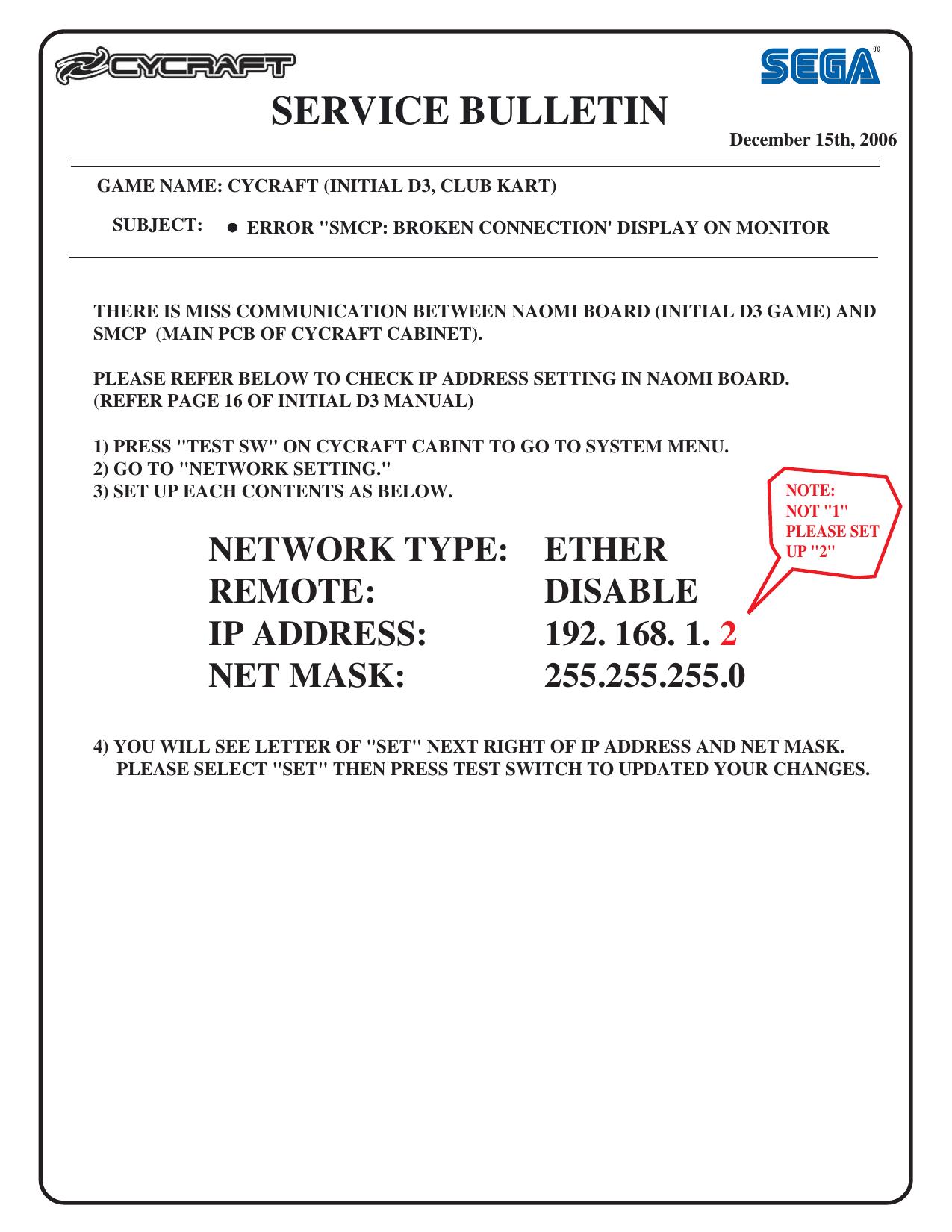 121406 SBulletin Cycraft SMCU broken communication [Converted].eps