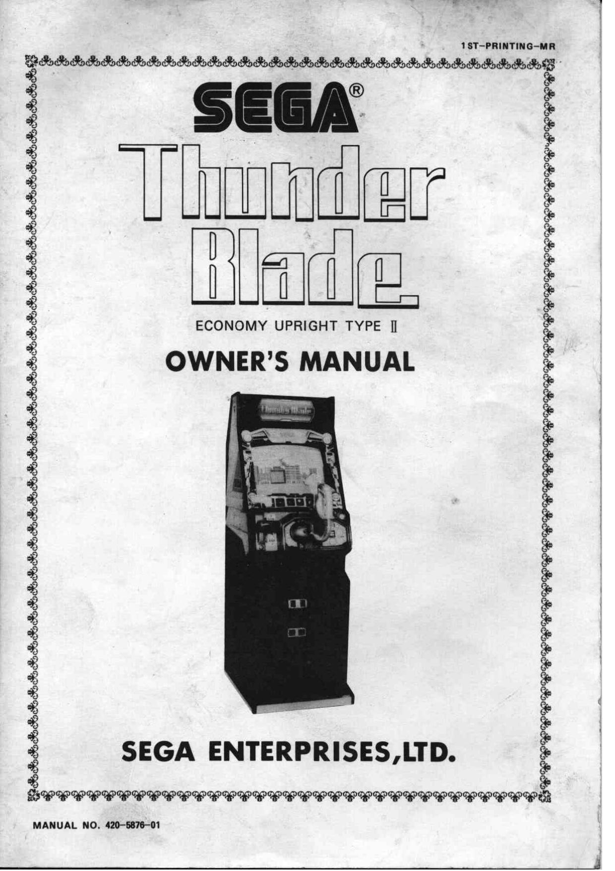 Thunder Blade Owner's Manual