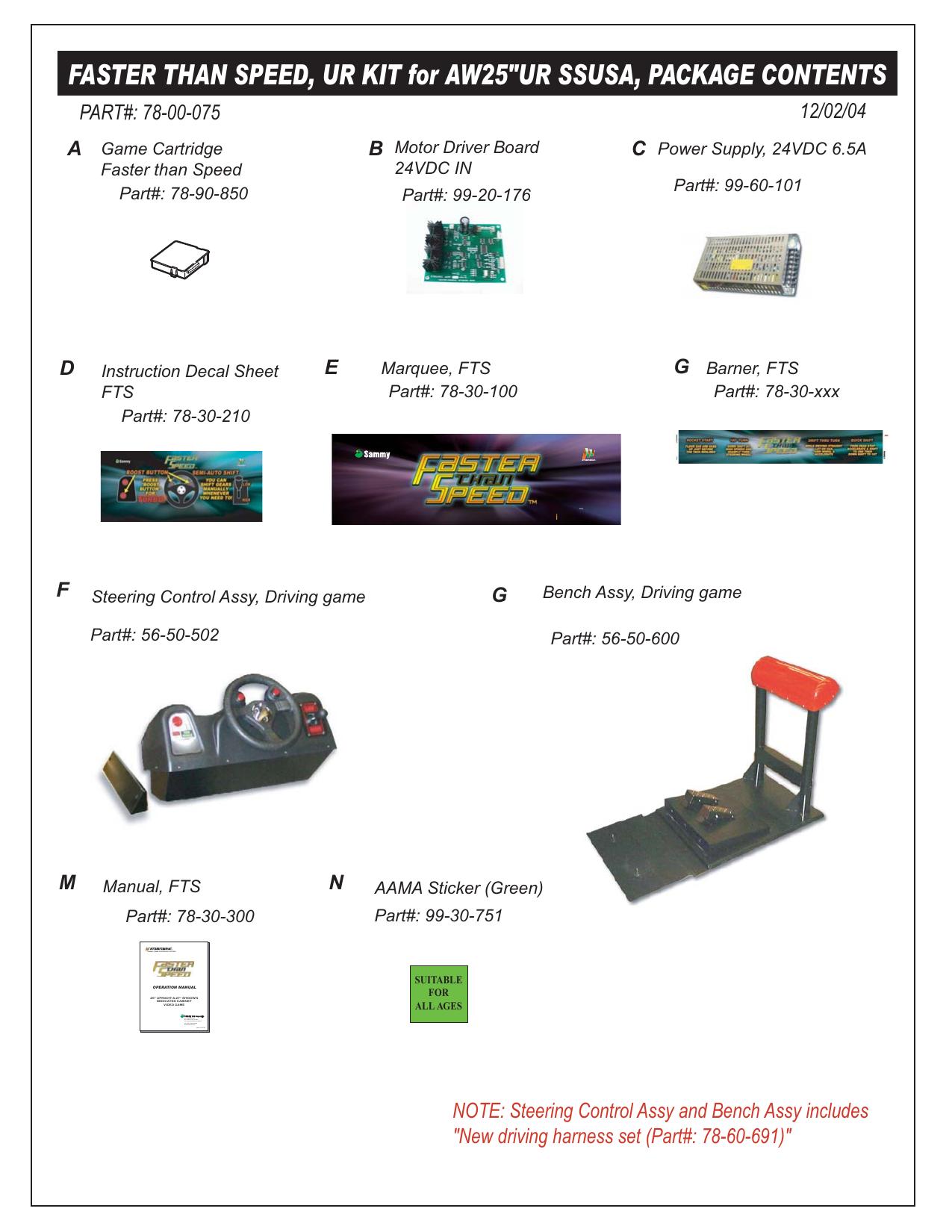 110804 FTS UR KIT for AW25UR SSUSA (with dash board and benc...