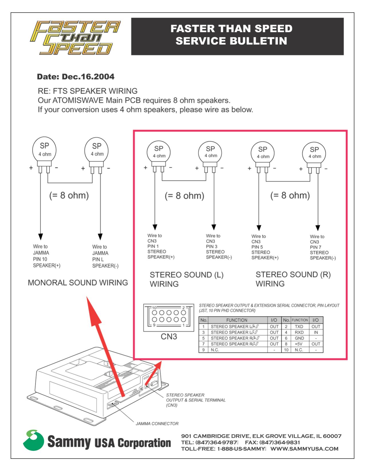 121704 FTS Service Bulletin Speaker Wiring.eps