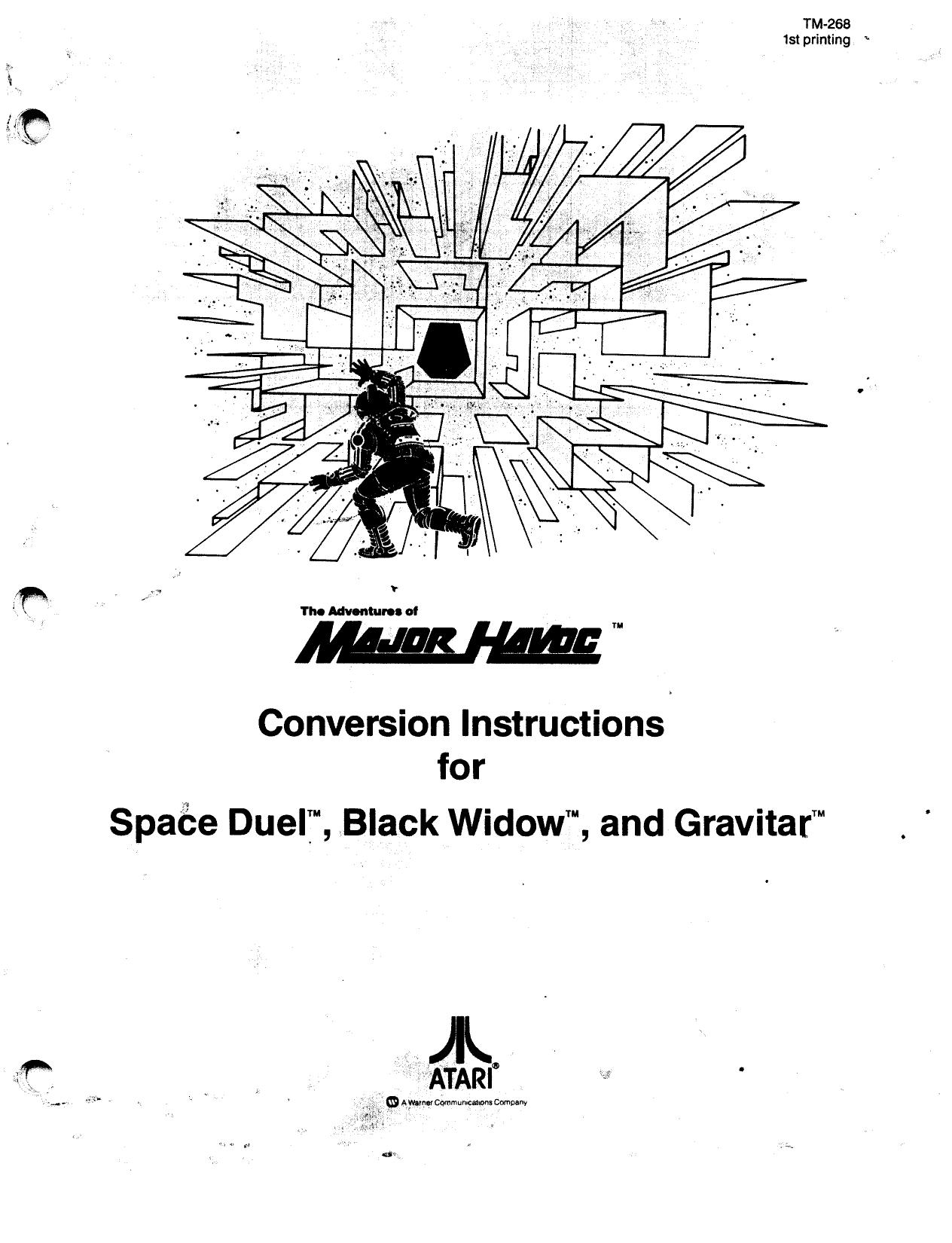 Major Havoc Conversion SpaceDuel, Black Widow & Gravitar
