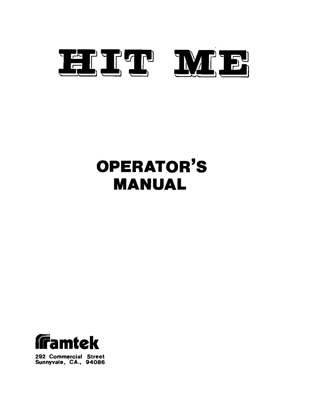 HIt Me Manual (ramtek)