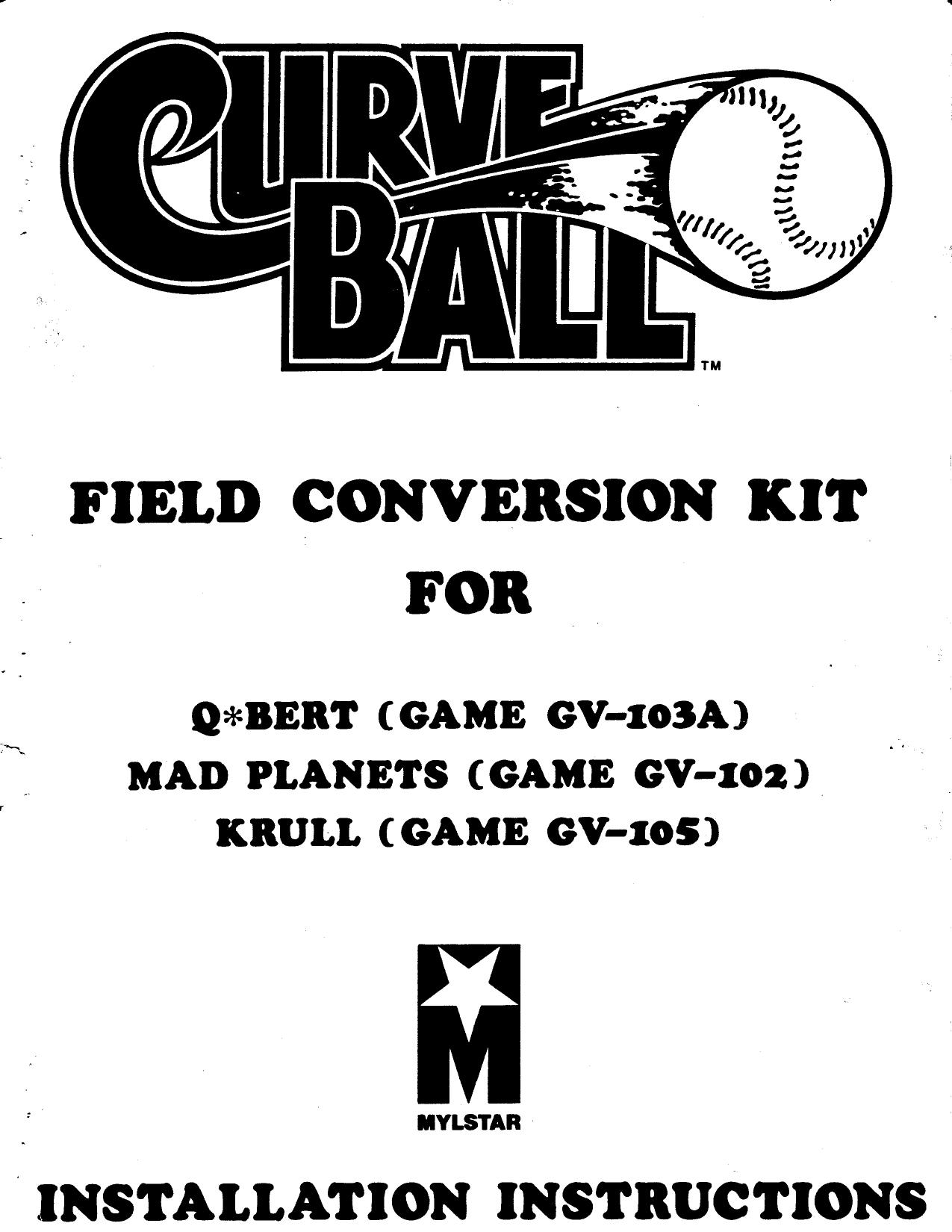 Curve Ball Conversion Kit Instructions