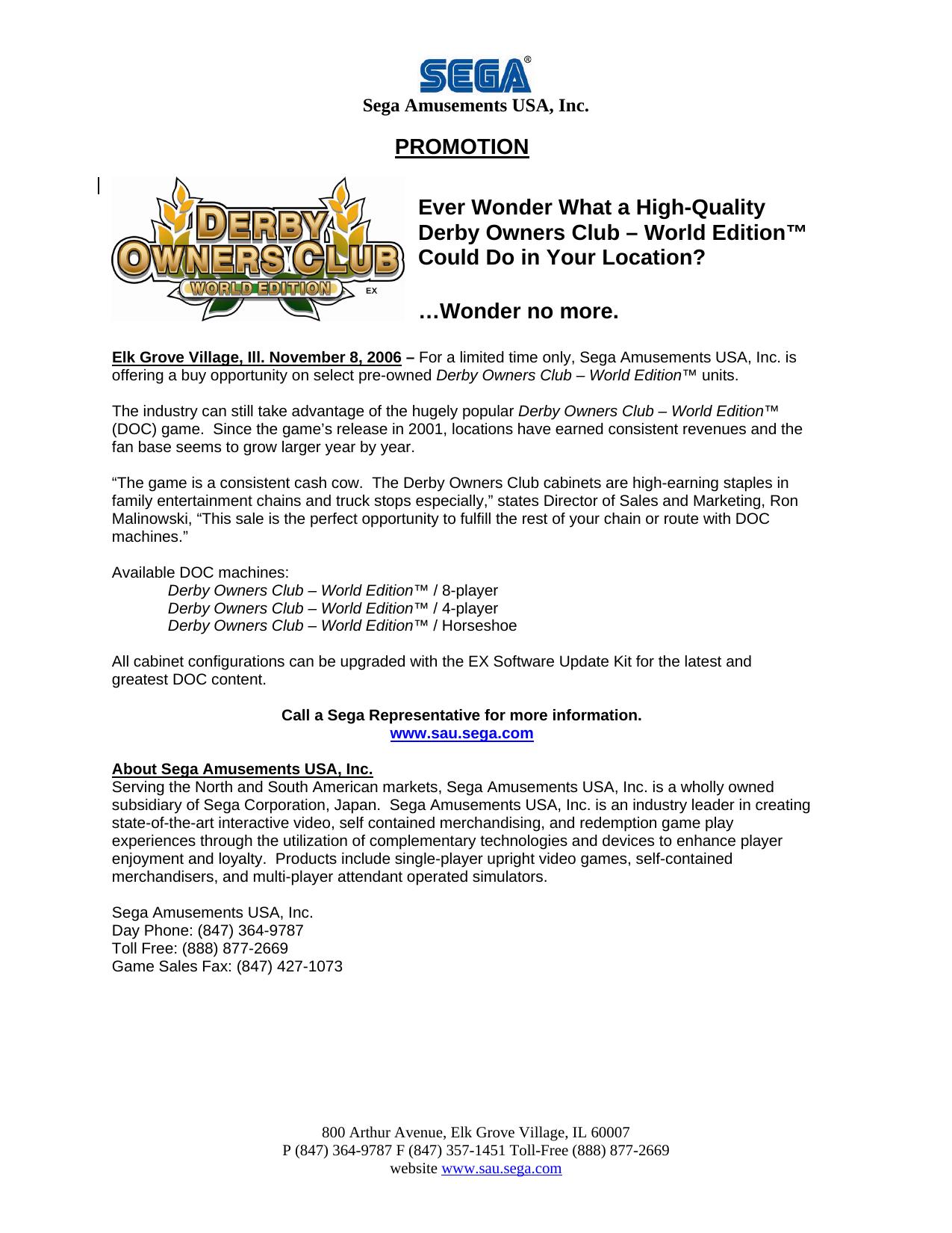 Microsoft Word - DOC Promotion PR.doc