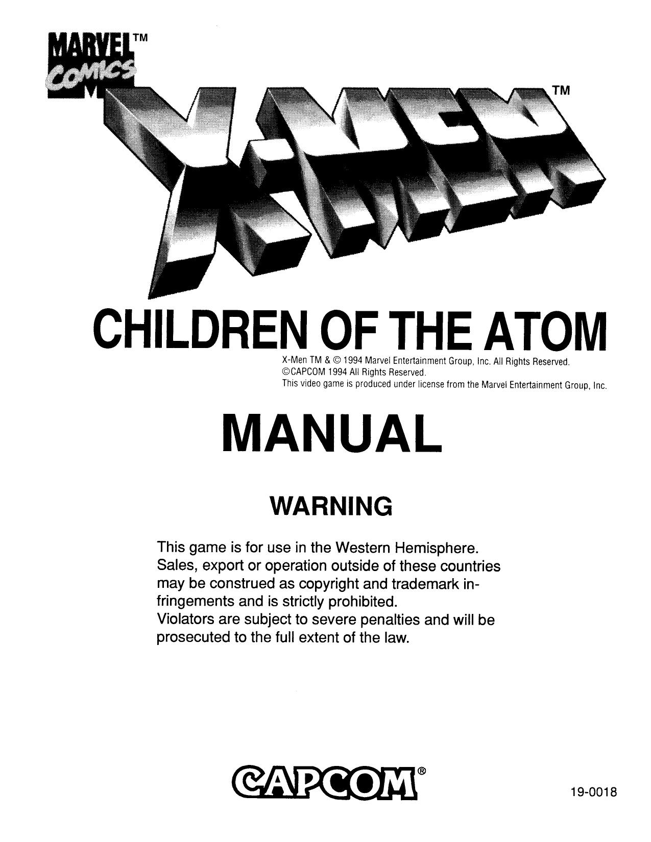X-Men Children of the Atom (U)