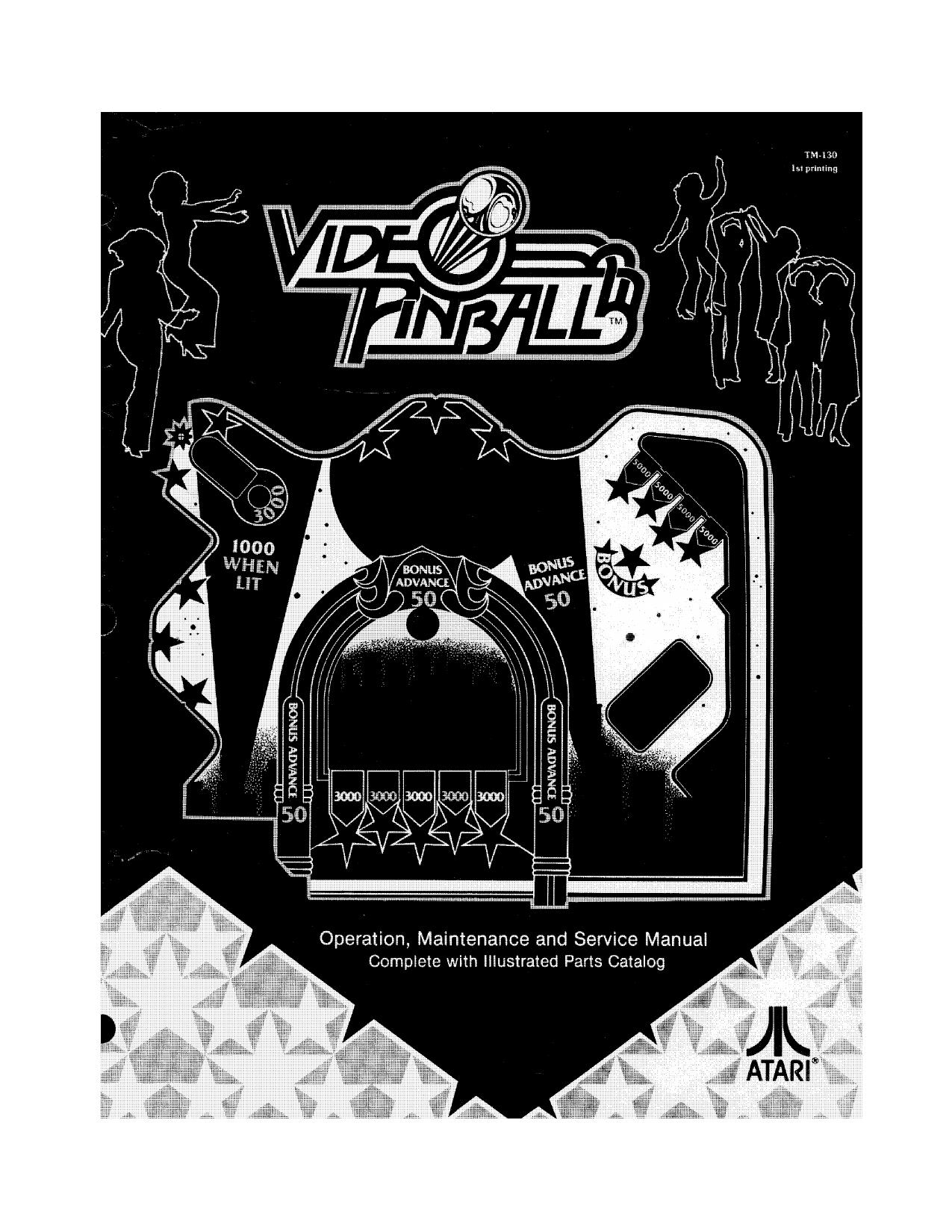Video Pinball TM-130 1st Printing