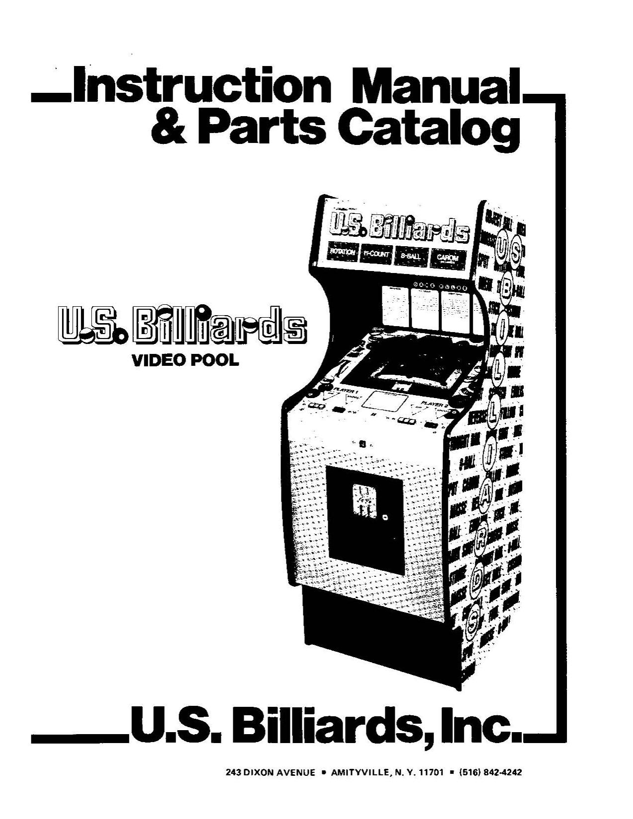 Video Pool (U.S. Billiards) (Instructions & Parts) (U)
