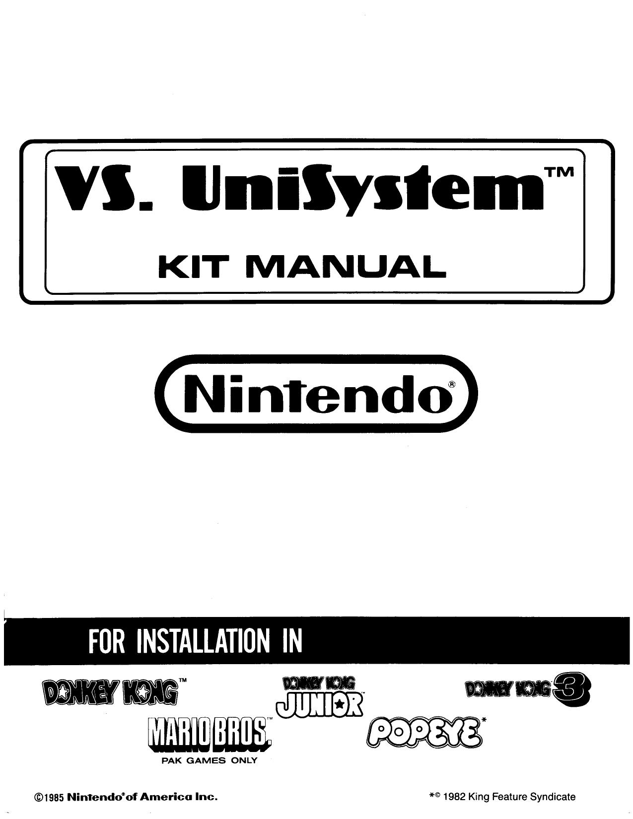 VS UniSystem (Kit Installation) (U)