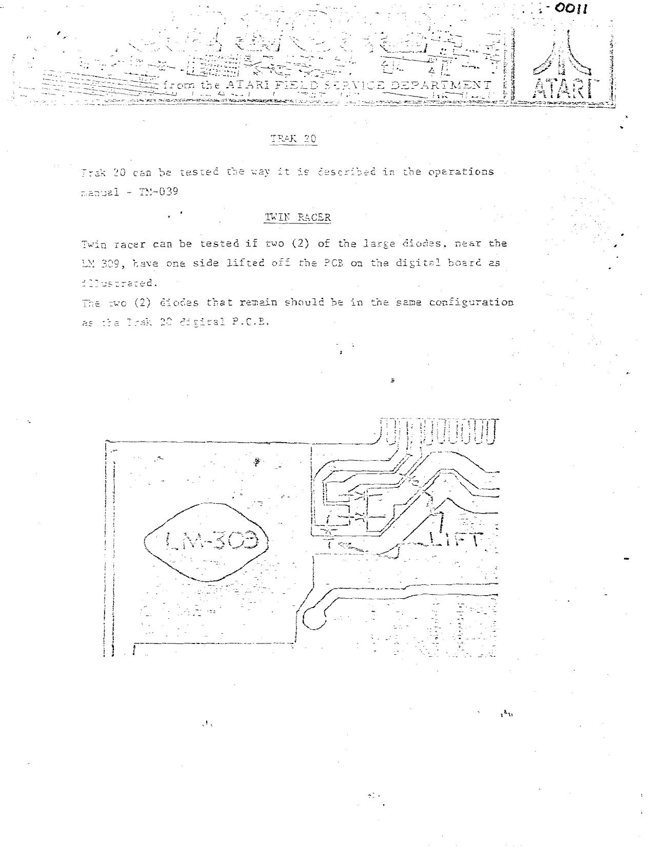Twin Racer TM-021 Service Bulletin